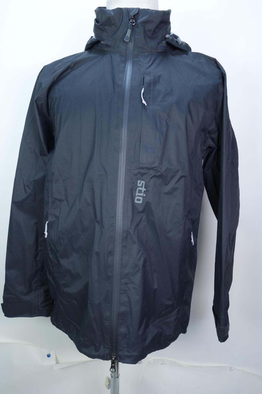 Stio Pertex Shield Rain Shell Jacket Mens Small Gray Waterproof Windbreaker